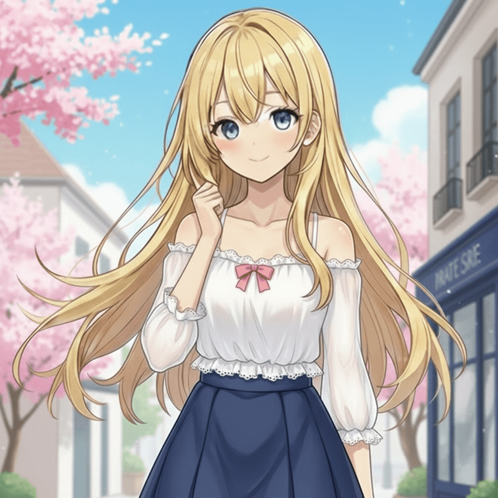 ネイビープリーツのカジュアルロマンス