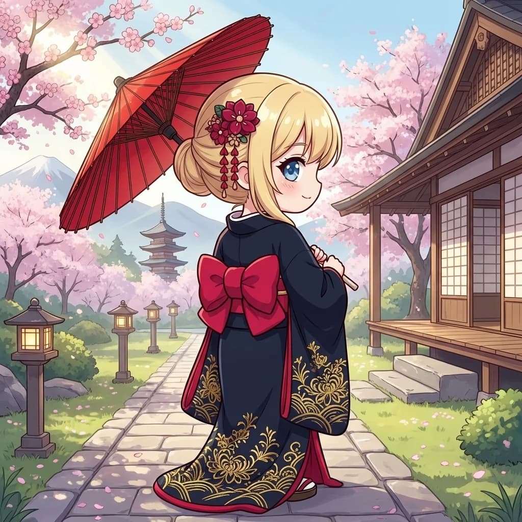 伝統的な可憐な衣装にしてみました!