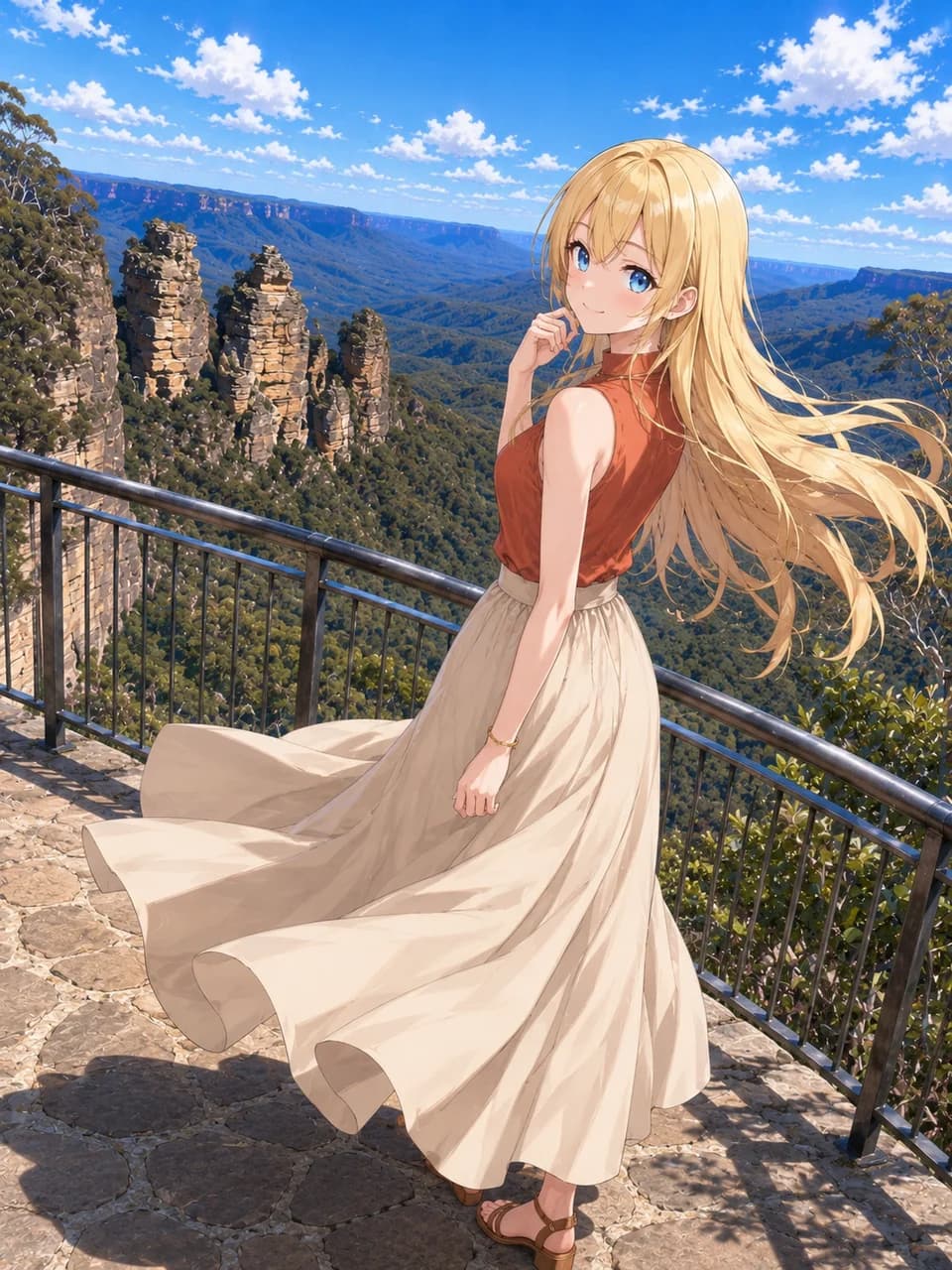 Blue Mountains Terracotta & Ivory Travel Look