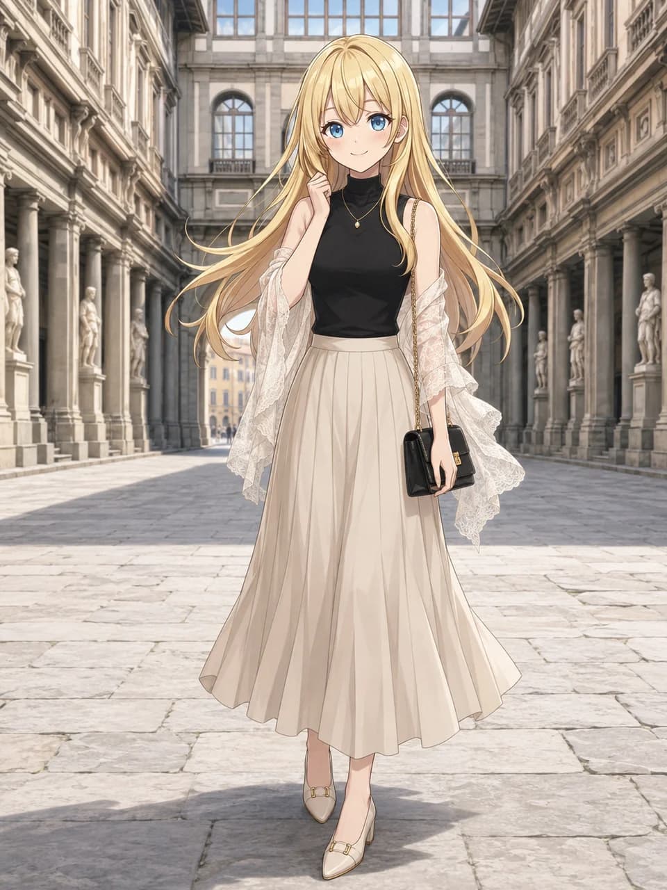 Florence Sheer Shawl Travel Look